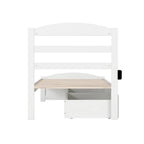 Platform Bed with Footboard and 2 Storage Drawers