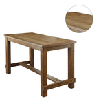 Rectangular Counter Height Table in Natural Tone - Natural Tone