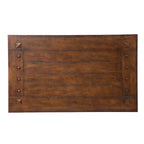 Brown Cocktail Table with Heavy Oak Planked Top