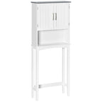 Modern Over The Toilet Storage Cabinet, Double Door Over Toilet Bathroom Organizer