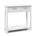 Narrow Console Table with Drawers and Open Storage Shelf - 31.5L x 14W x 32H