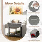 Narrow Console Table with Drawers and Open Storage Shelf - 31.5L x 14W x 32H