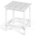 15 End Side Coffee Table Square Wooden Slat Garden Deck - See details