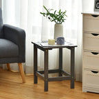 15 End Side Coffee Table Square Wooden Slat Garden Deck - See details