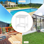 15 End Side Coffee Table Square Wooden Slat Garden Deck - See details