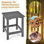 15 End Side Coffee Table Square Wooden Slat Garden Deck - See details