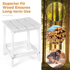 15 End Side Coffee Table Square Wooden Slat Garden Deck - See details