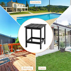 15 End Side Coffee Table Square Wooden Slat Garden Deck - See details