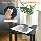 15 End Side Coffee Table Square Wooden Slat Garden Deck - See details