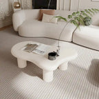 40 Inch Black Cloud Shaped Coffee Table for Living Room