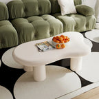 40 Inch Black Cloud Shaped Coffee Table for Living Room