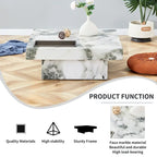 Coffee Table,Imitation Marble Pattern,Made Of Mdf Material,The Fusion Of Elegance And Natural Fashion