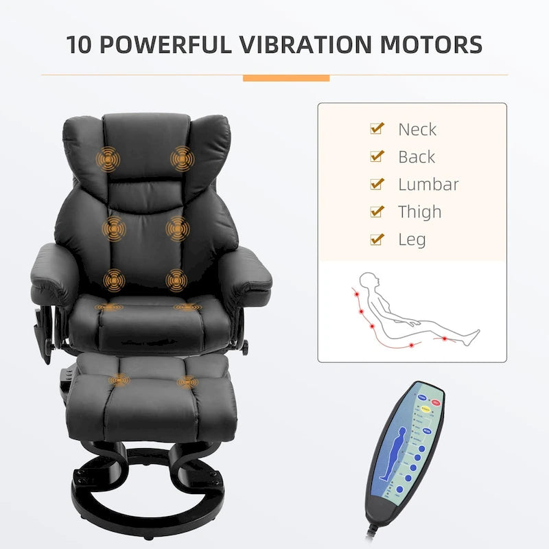 Recliner Chair with Ottoman Footrest