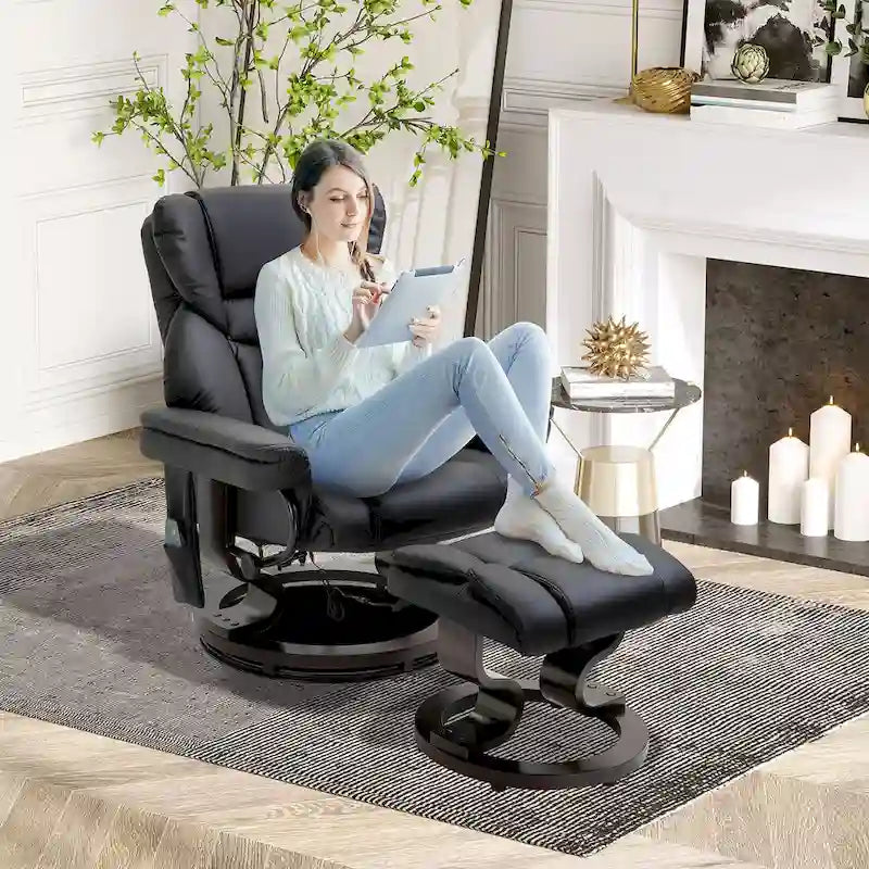 Recliner Chair with Ottoman Footrest