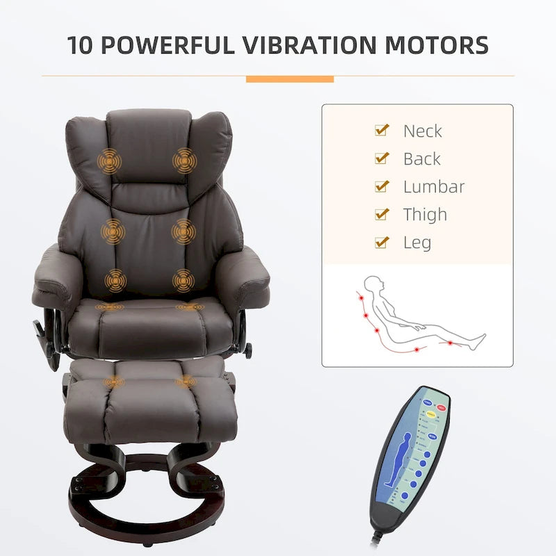 Recliner Chair with Ottoman Footrest