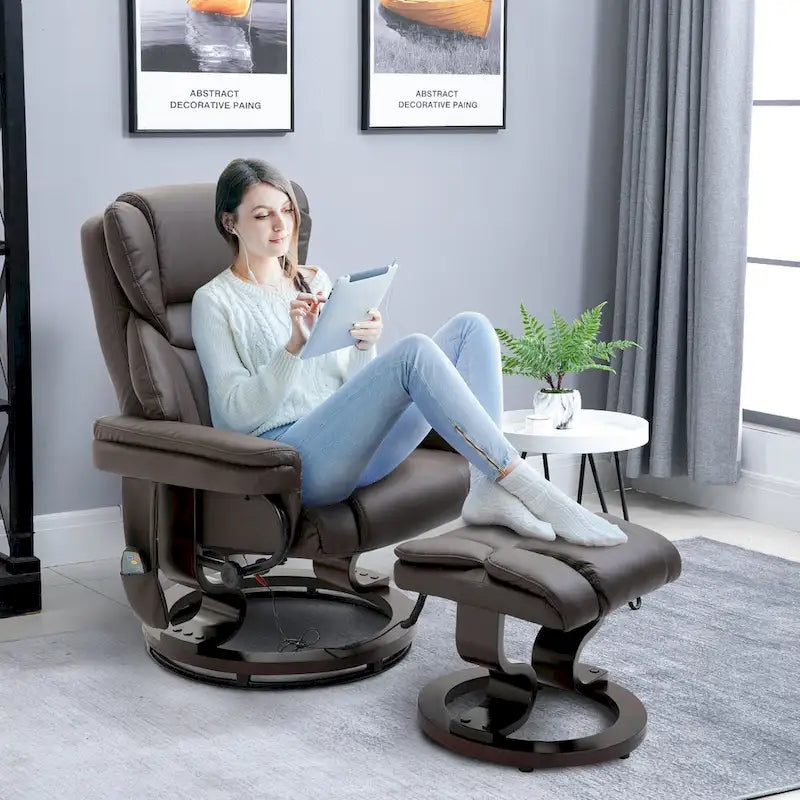 Recliner Chair with Ottoman Footrest