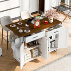 53.5Farmhouse Kitchen Island with Power Outlet