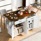 53.5Farmhouse Kitchen Island with Power Outlet